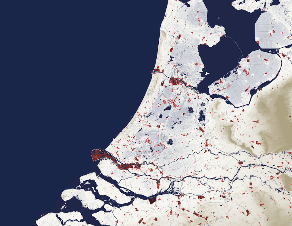 Map Dutch business districts